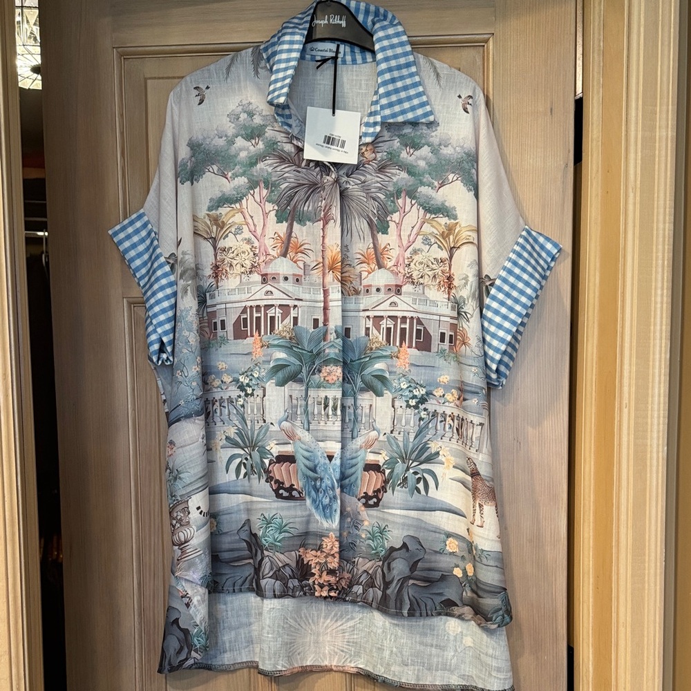 NWT - Coastal Bloom Villa In Bloom Italian Blouse